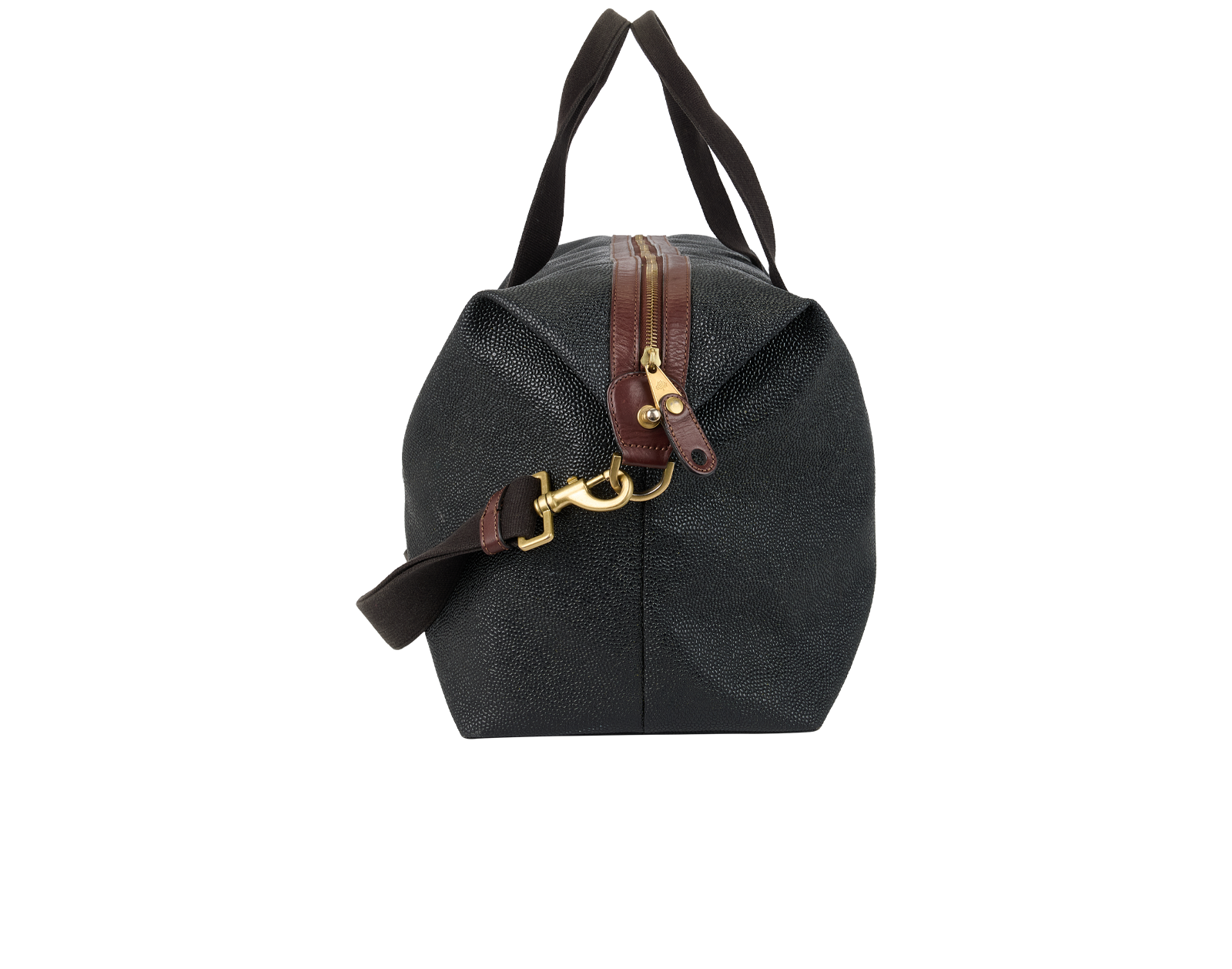 Top Zip Weekender, &pound;320, Handbags, Black, Leather, Side view